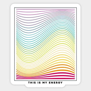 Rainbow Gay Energy Wave Sticker